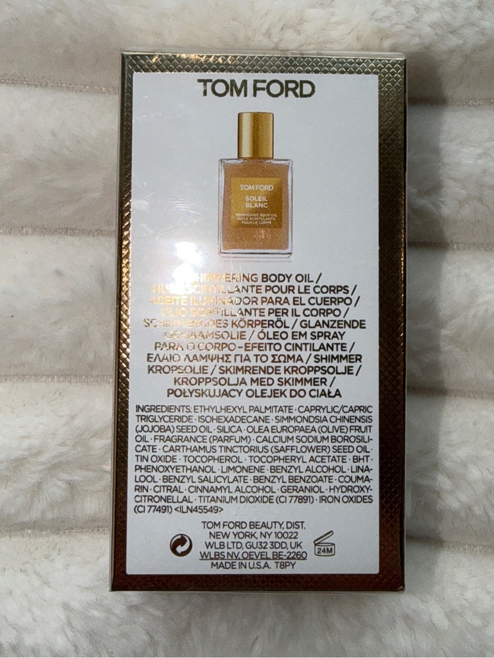 Tom Ford Soleil Blanc Shimmering Body Oil Mini 1.5 oz / 45 ml Luxury Glow Oil - Picture 3 of 8